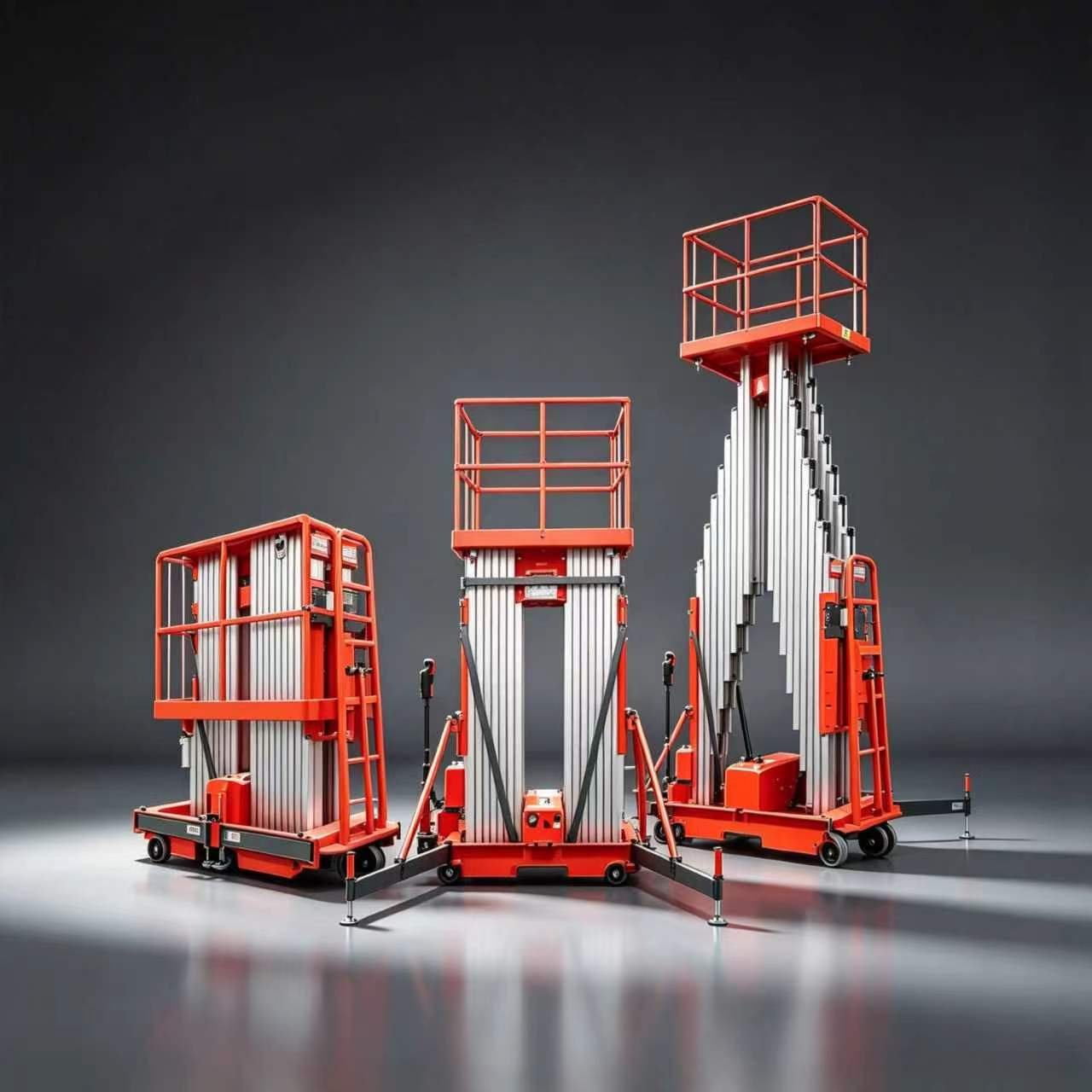 Electric Hydraulic Double-Mast Aluminum Alloy Lift Platform